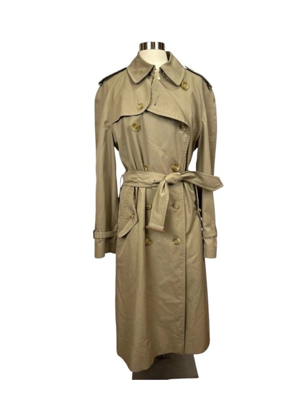 Burberry Vintage Trench Coat Men 42L Nova Check Lined Beige Classic London